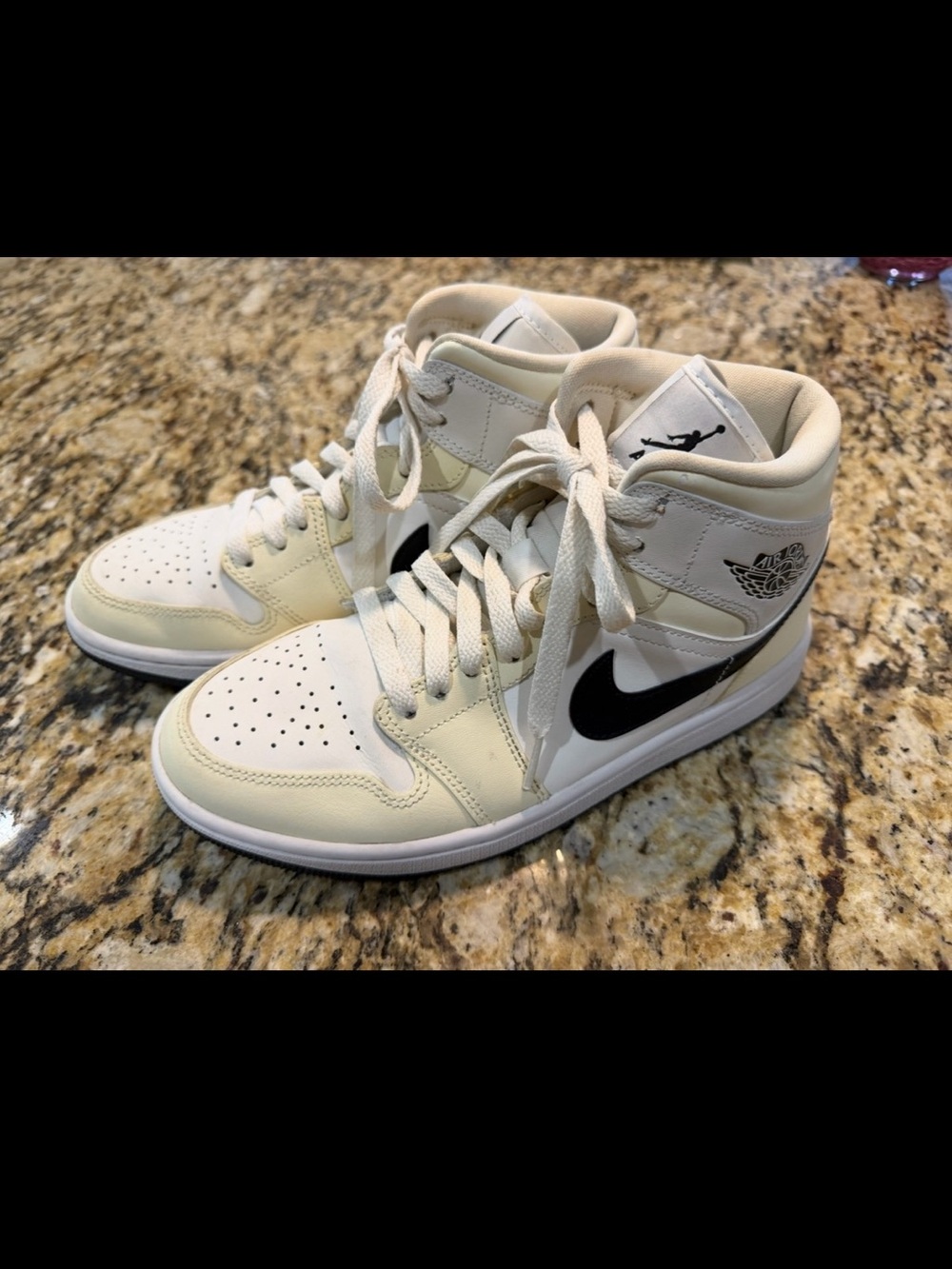 Nike Air Jordan 1 Mid Coconut Milk Women’s Size 7 Sz Nice!!